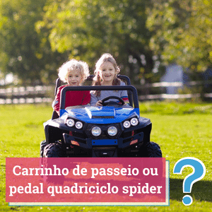 carrinho de passeio ou pedal quadriciclo spider - maral